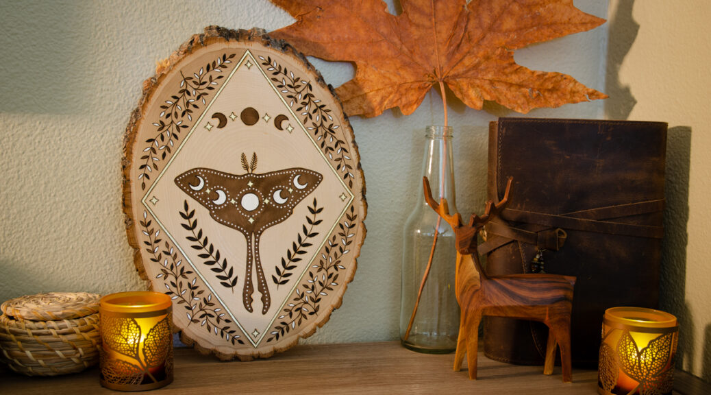 Luna Moth Wooden Decor